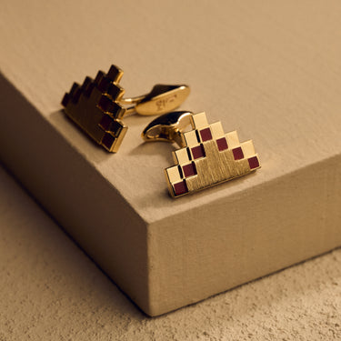 Yellow Gold Terracotta Cufflink