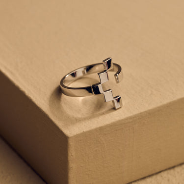 White Gold Gap Ring
