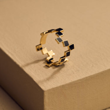 Yellow Gold Black Band