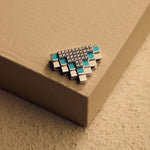 White Gold Diamond Turquoise Mashbak