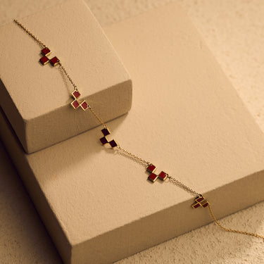 Yellow Gold Terracotta 5 Necklace