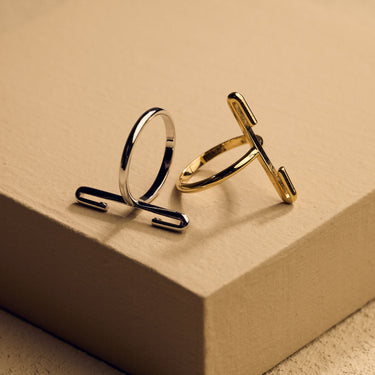 Yellow Gold Vertical Ring Element