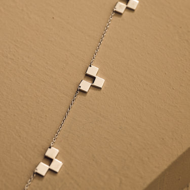 White Gold 5 Anklet